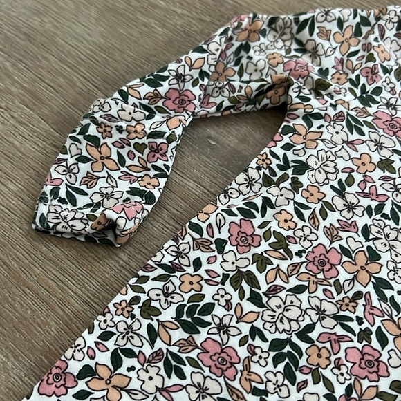 Angel Dear Baby Girl Bamboo Footie Sleeper 0-3 3-6 months fall floral print - Picture 3 of 5